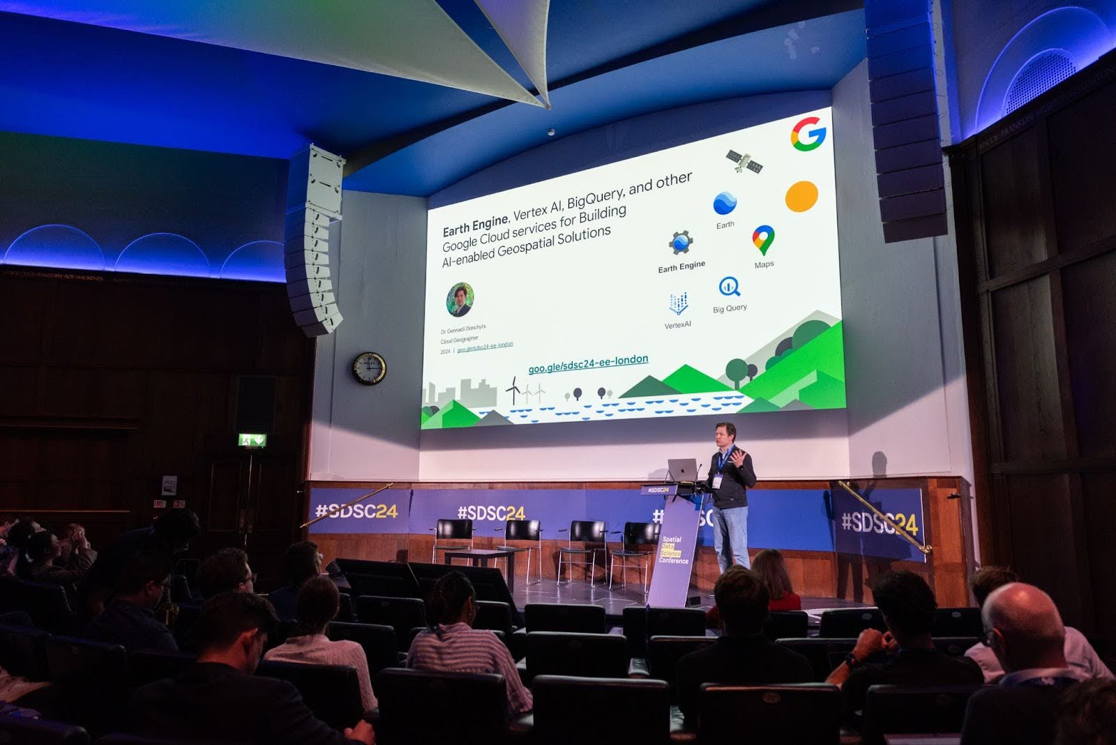 A photograph of Google presenting at SDSC